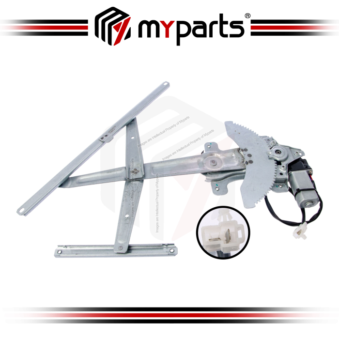 Myparts Fits Toyota Corolla EE90 AE90 AE92 1988~1992 | FRONT Power Window Gear Regulator (With Motor) Door | LH Left Hand (Passenger Side)