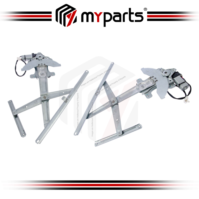 Myparts Fits Toyota Corolla EE90 AE90 AE92 1988~1992 | FRONT Power Window Gear Regulator (With Motor) Door | Set LH Left Hand + RH Right Hand