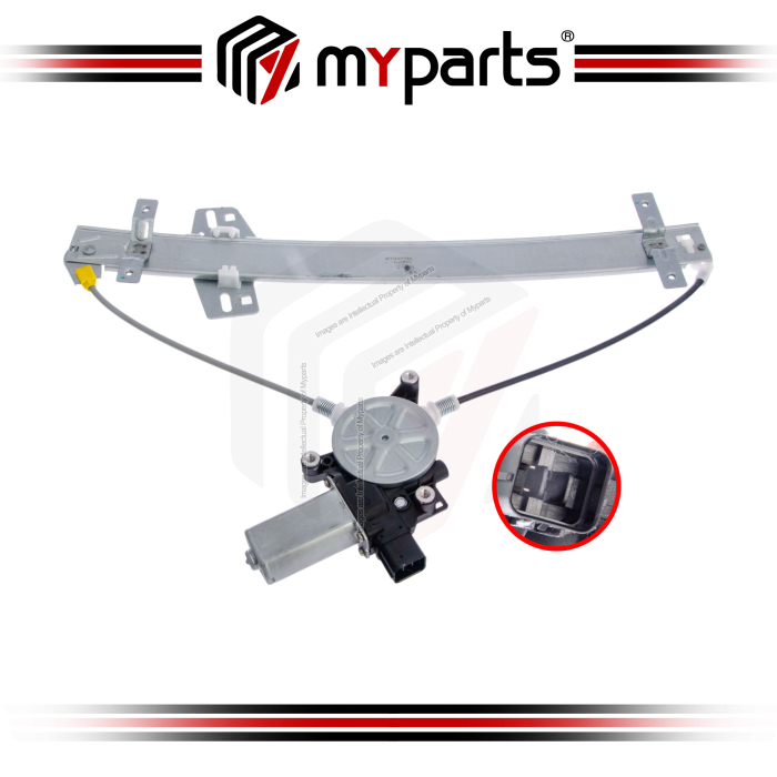 Myparts Fits Subaru Forester 2008~2013 | Front (6 Pins Motor) Electric Power Window Gear Regulator Door | RH Right Hand (Driver Side)