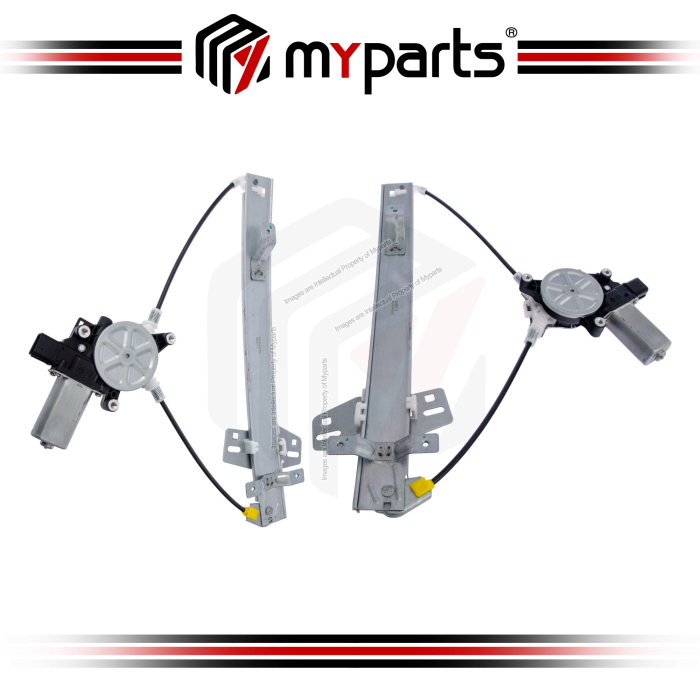 Myparts Fits Subaru Forester 2008~2013 | Rear (With Motor) Electric Power Window Gear Regulator Door | Set LH Left Hand Side + RH Right Hand Side