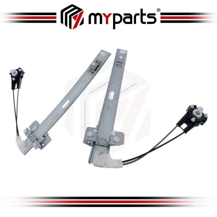 Myparts Fits Mazda Mazda B1800 B2000 B2200 1985~1998 (Manual) FRONT Window Regulator Gear Door | Pair LH Left (Passenger) + RH Right (Driver)