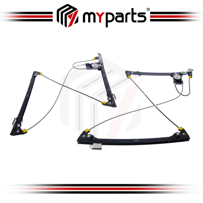 Myparts Fits Jaguar XF Series 2009~2015 | Front (No Motor) Electric Power Window Regulator Gear Door | Set LH Left Hand Side + RH Righ Hand Side