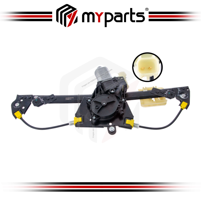 Myparts Fits Ford Ranger T6 T7 T9 2011~2022 | REAR (With Motor) Power Electric Window Gear Regulator | LH Left Hand (Passenger Side)