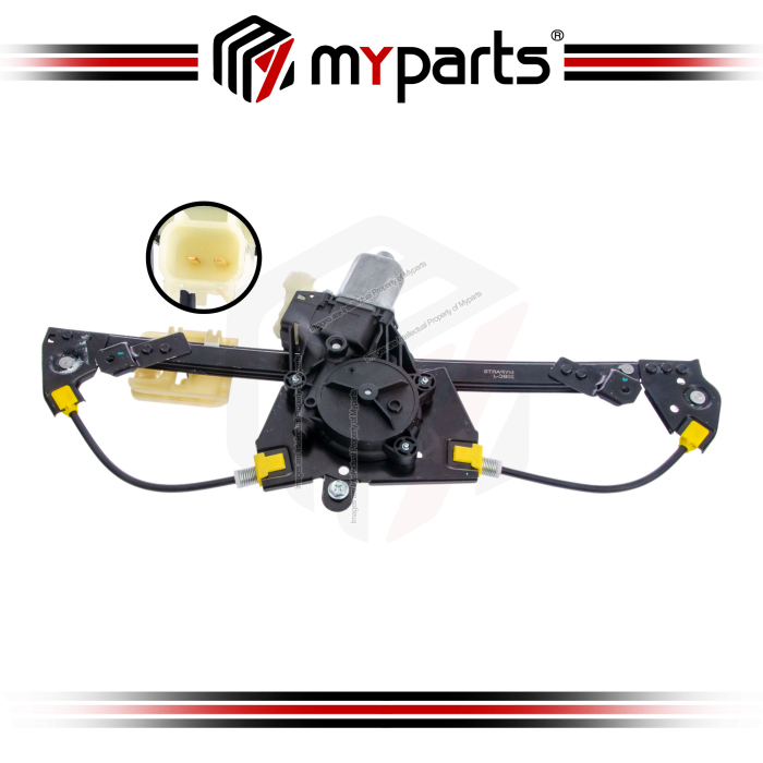 Myparts Fits Ford Ranger T6 T7 T9 2011~2022 | REAR (With Motor) Power Electric Window Gear Regulator | RH Right Hand (Driver Side)