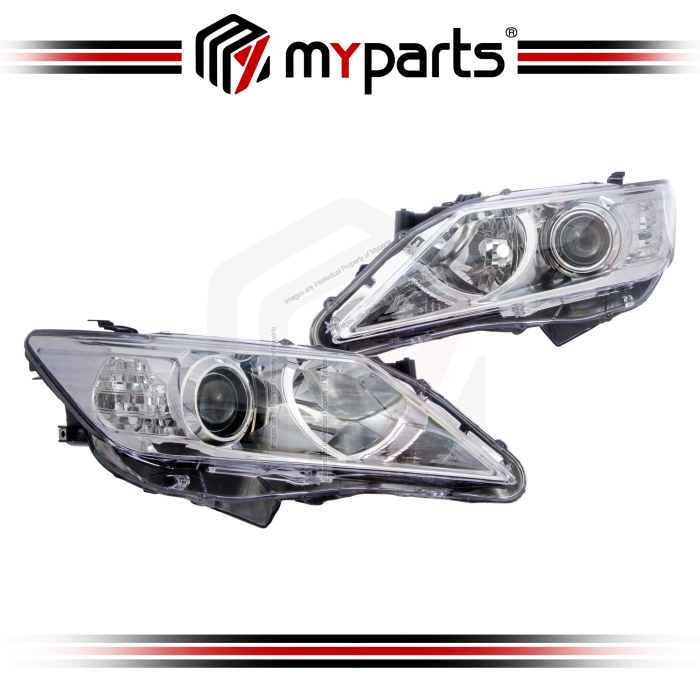 TYC Fits Toyota Camry ACV50 ASV50 Pre-Facelift 2012~2015 | (HID) Head Lamp Headlamp Light Headlight Front Light | Set LH Left Hand + RH Right Hand
