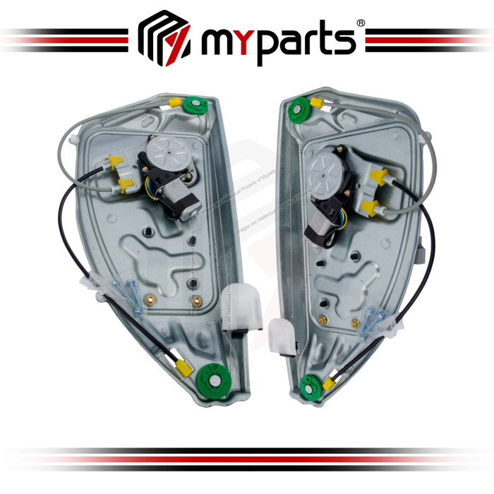 Myparts Land Rover Freelander L359 2006~2014 (6 Pins Motor) Rear Power Electric Window Gear Regulator | Pair LH Left (Passenger) + RH Right (Driver)