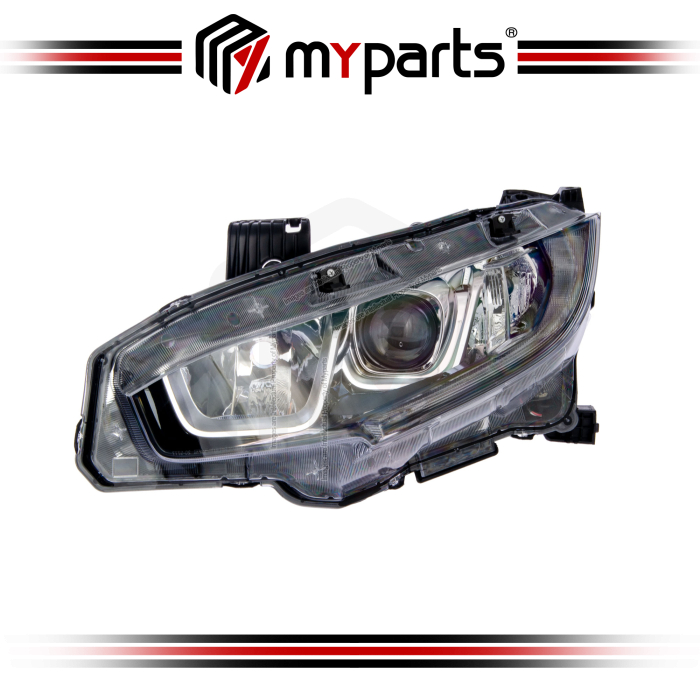 TYC Fits Honda Civic FC FK 2016~2021 | Headlight Head Light Front Lamp (Projector With LED DRL) | LH LHS Left Hand (Passenger Side)