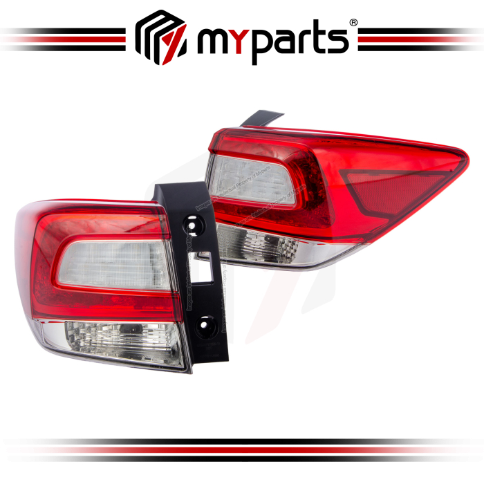 TYC Fits Subaru XV 2018~2021 (With LED) Outer Body Taillamp Tail Lamp Taillight Tail Light Rear | Pair LH Left (Passenger) + RH Right (Driver)