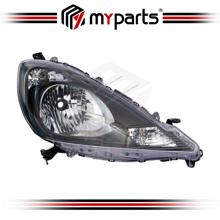 TYC Fits Honda Jazz GE 2011~2014 TFO TF0 (Black) Head Lamp Head Light Front Headlight | RH Right (Driver Side)