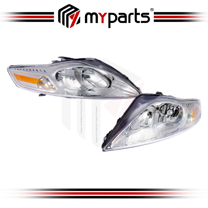 TYC Fits Ford Mondeo MC 2010~2014 (Halogen) Headlight Head Lamp Headlamp Front Light | Pair LH Left (Passenger Side) + RH Right (Driver Side)