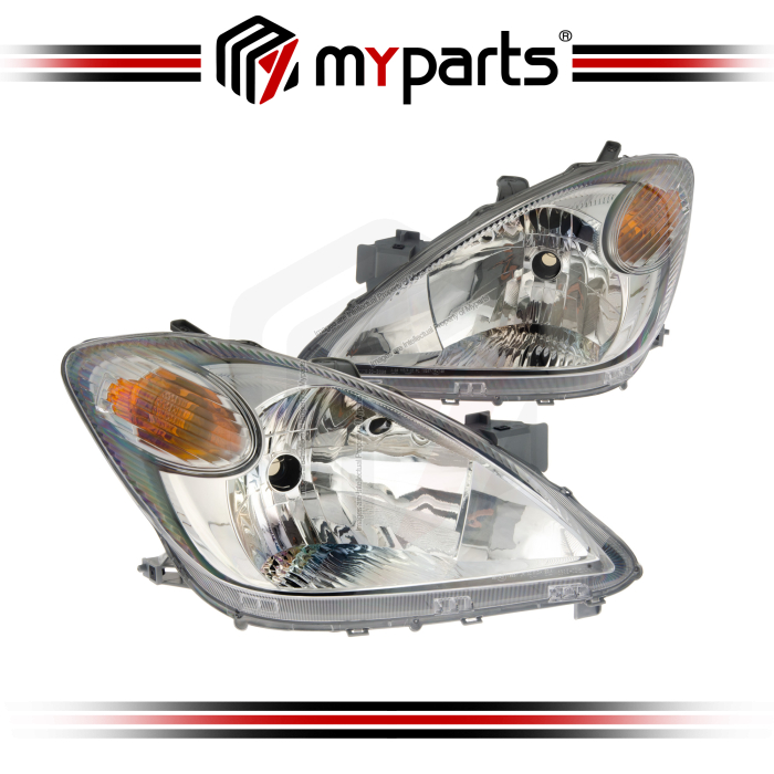 TYC Fits Toyota Avanza F600 Series 2006~2011 | Headlight Head Light Front Lamp | Pair of LH Left Hand (Passenger) + RH Right Hand (Driver)