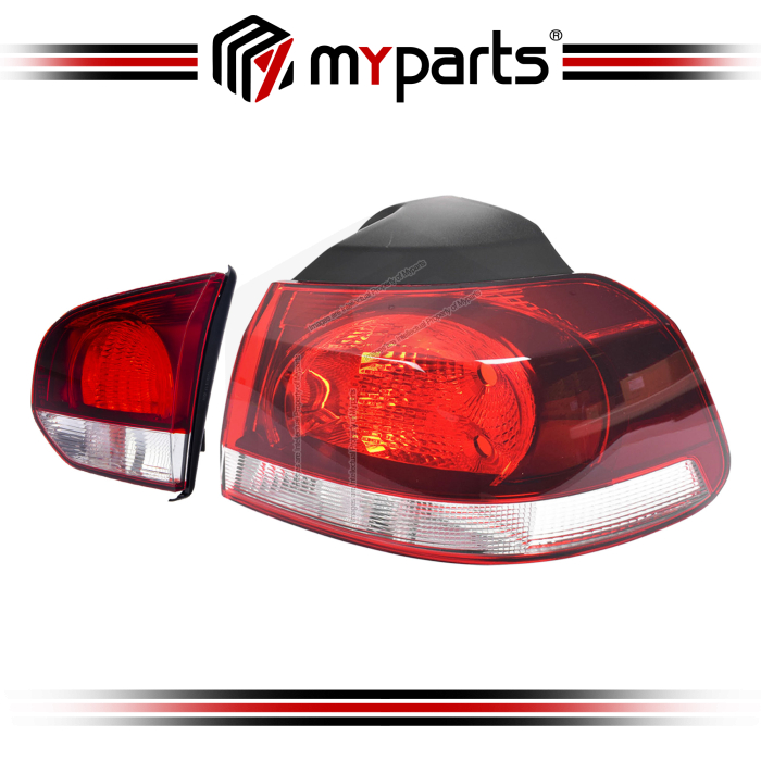 Tail Light Outer + Inner (Tinted Red, No LED) (Set 2)