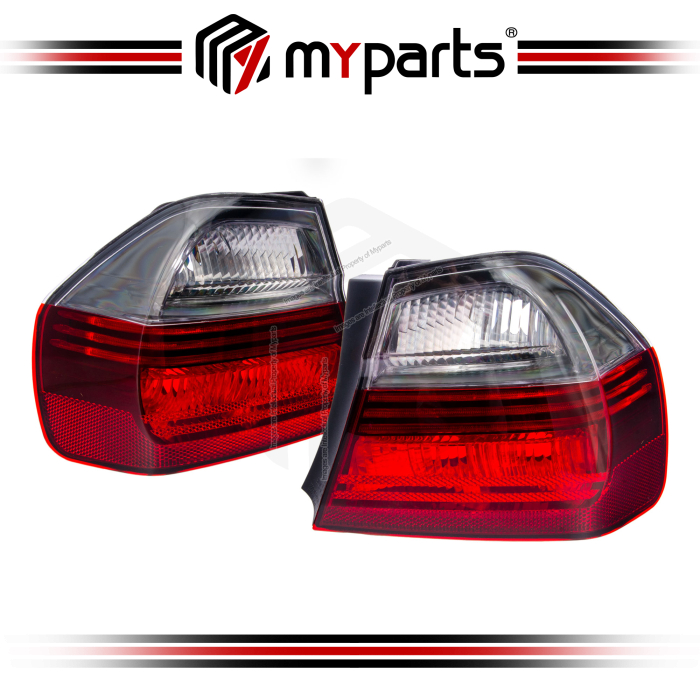 TYC Fits BMW 3 Series E90 Sedan 2005~2008 | Taillight Tail Light Rear Lamp (Non LED Type) | Pair LH Left Hand (Passenger) + RH Right Hand (Driver)