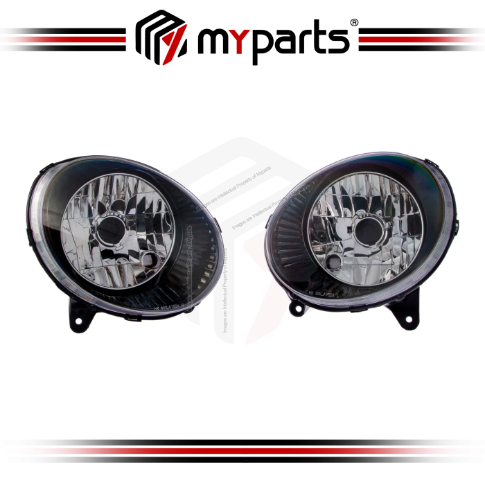 Myparts Fits Perodua Kancil 2002 ~ 2006 |  Headlight Head Light Front Head Lamp | Pair of LH Left Hand (Passenger) + RH Right Hand (Driver)