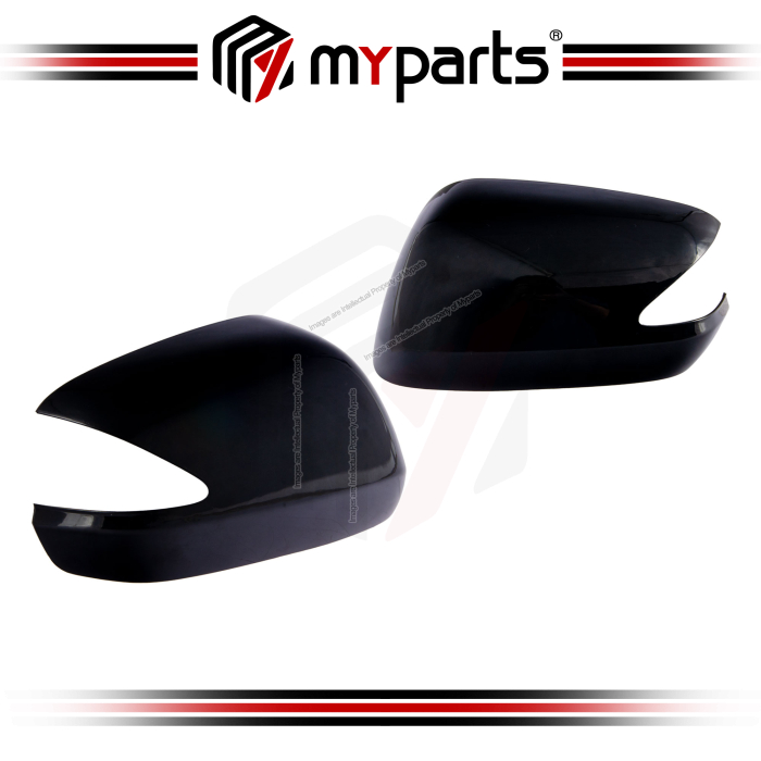 Side Door Mirror Cover (With Lamp Type, Black) (Set LH+RH)