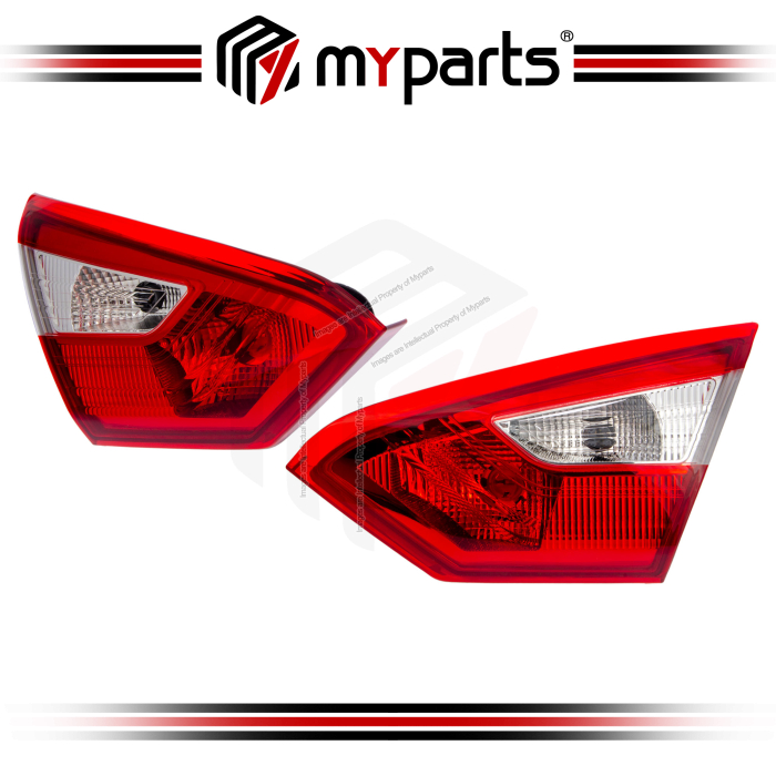 TYC Fits Ford Focus Sedan 2012~2015 Inner Taillamp Tail Lamp Taillight Tail Light Boot Lid | Pair LH Left Hand (Passenger) + RH Right Hand (Driver)