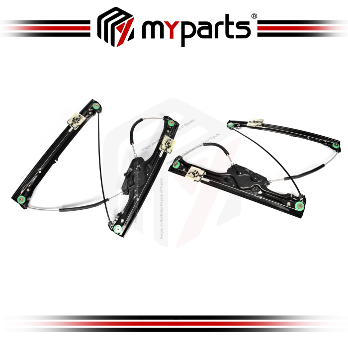 Myparts Fits BMW X4 F26 2014~2018 SUV | FRONT Electric Power Door Window Regulators (Without Motor) | Pair LH Left Hand + RH Right Hand
