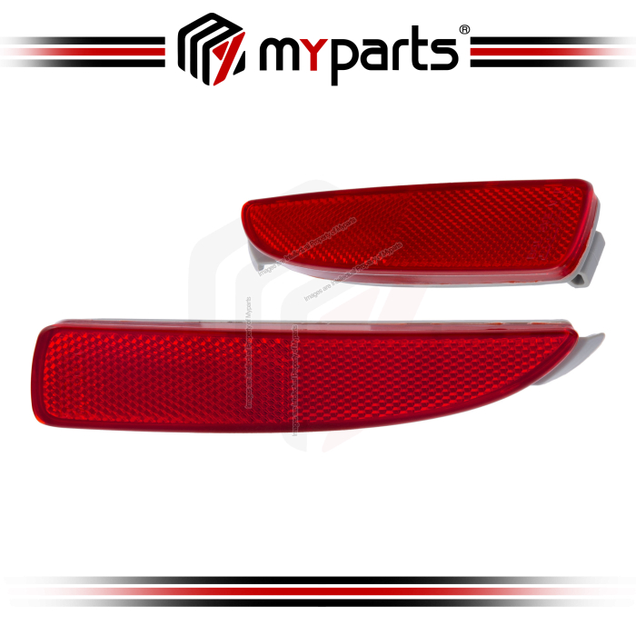 TYC Mazda 5 CR Series 2005~2010 Rear Bumper Reflex Reflector Red | Pair LH Left Hand (Passenger Side) + RH Right Hand (Driver Side)