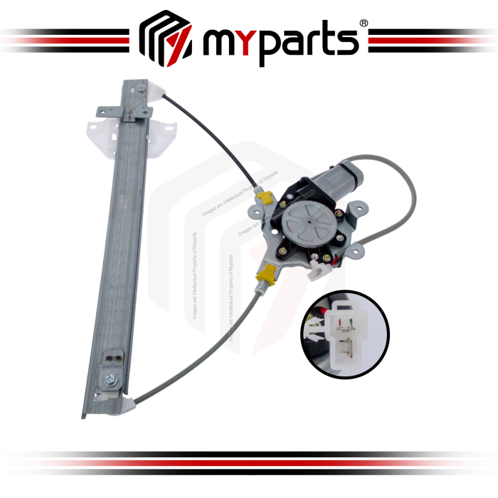 Myparts MitsubishiLancer  Evolution IV V VI | (With Motor) REAR Electric Power Window Gear Regulator Door | LH Left Hand (Passenger)