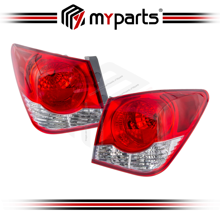 Myparts Chevrolet Cruze Sedan 2010 ~ 2015 Tail Lamp Tail Light TailLamp Taillight Rear Lamp | Pair LH LHS Left (Passenger) + RH RHS Right (Driver)