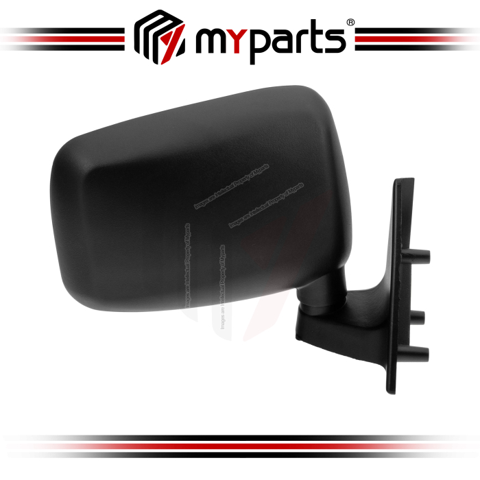 TYC Ford Courier PC PD Series 1985~1998 | Manual Side Door Mirror (Black) | RH Right Hand (Driver Side)