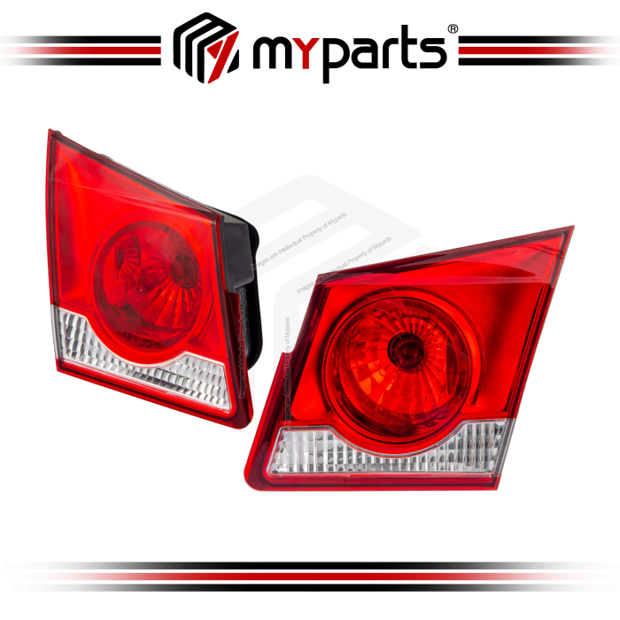Myparts Chevrolet Cruze Sedan 2010~2015 | Taillight Tail Light Inner Trunk Boot Light Rear Lamp | Pair Of LH LHS Left + RH RHS Right