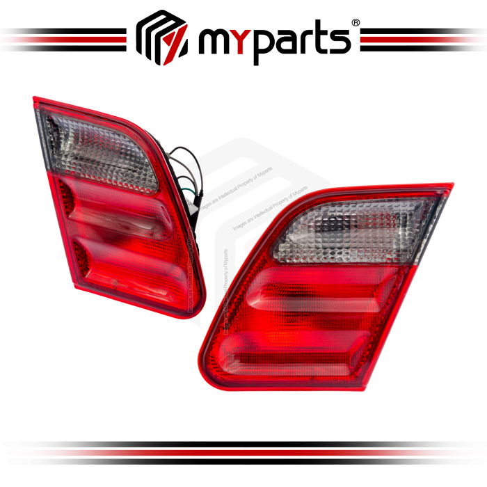 Myparts Mercedes-Benz E-class W210 1999~2002 | Taillight Tail Light Inner Trunk Boot Light Rear Lamp | Pair Of LH LHS Left + RH RHS Right