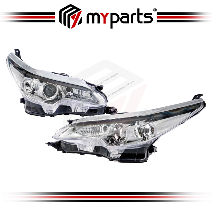 TYC Fits Toyota Fortuner AN150 AN160 2016~2020 |  Headlight Head Light Front Head Lamp | Set Left Kiri Hand Side + Right Kanan Hand Side
