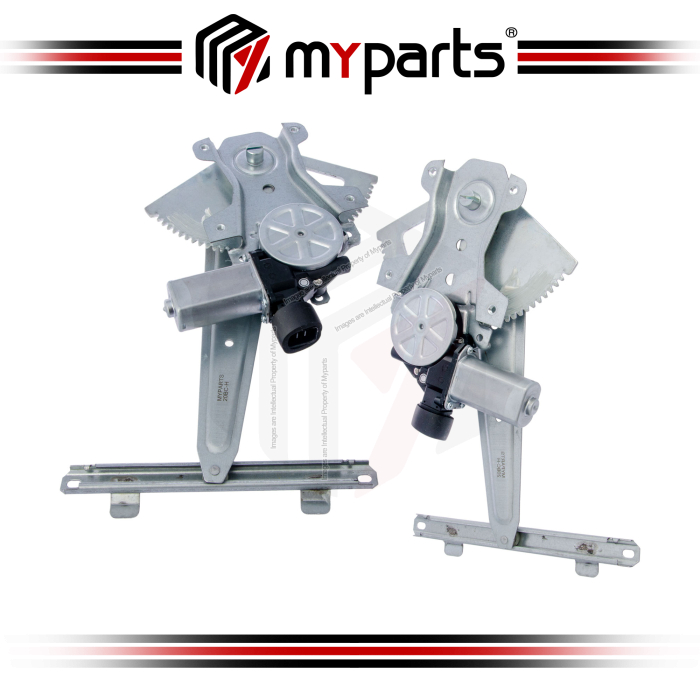 Myparts Fits Mitsubishi Lancer 2008~2012 REAR Power Window Gear Regulator Door (With Motor) | Set Of LH Left + RH Right