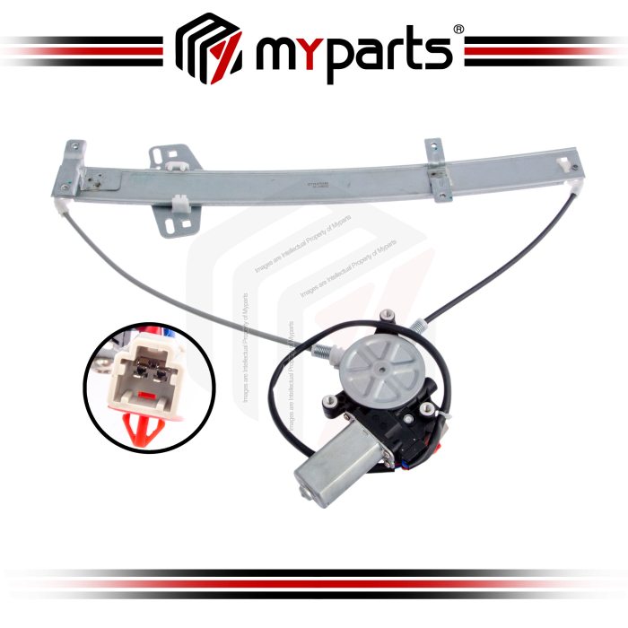 Myparts Fits Honda Jazz GD Series 2002~2008 | Front (With Motor) Electric Power Window Gear Regulator Door | RH Right Hand (Driver Side)