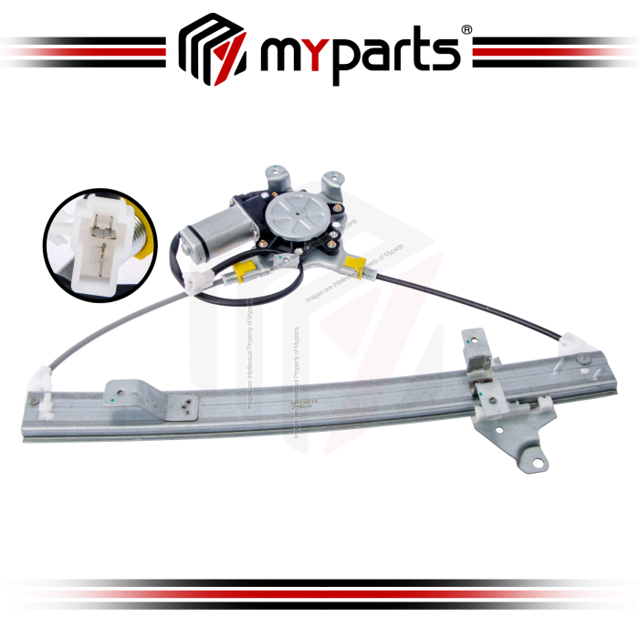 Myparts Fits Mitsubishi Lancer CS3 2001-2007 | REAR (With Motor) Electric Power Window Gear Regulator | LH Left Hand (Passenger Side)