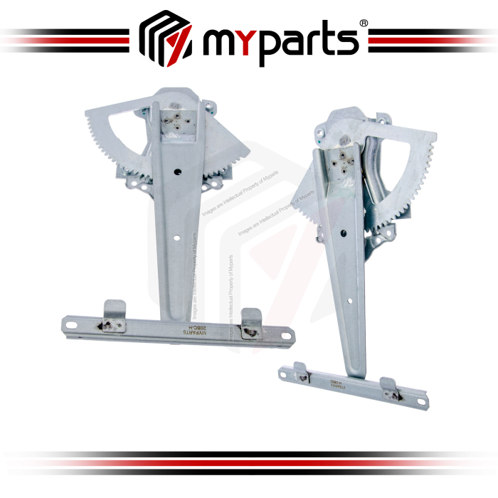 Myparts Fits Mitsubishi Lancer CJ 2008~2016 Rear (No Motor) Power Window Gear Regulator Door | Set LH Left Side + RH Right Side