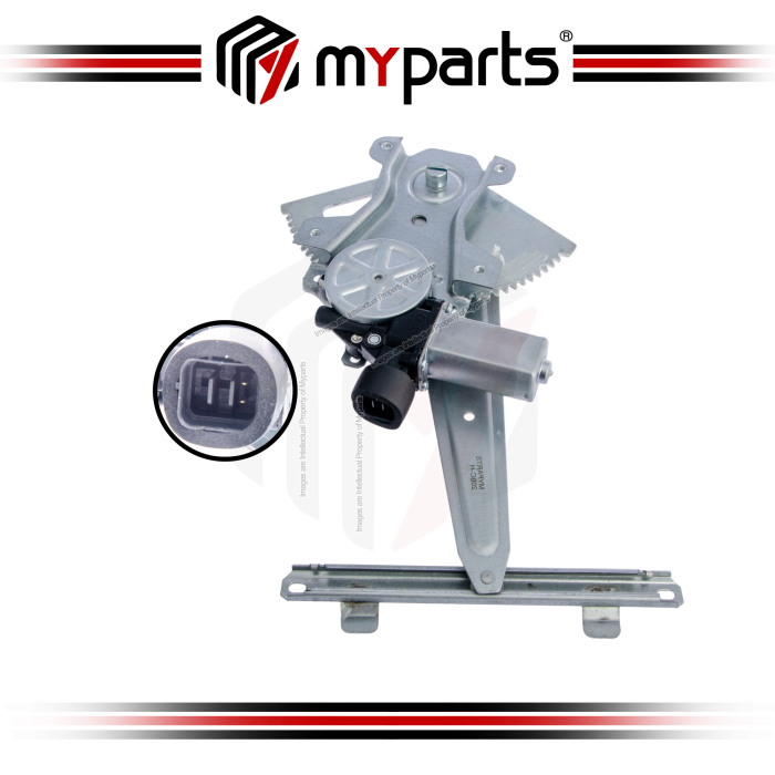 Myparts Fits Proton Inspira 2010~2015 REAR Power Window Gear Regulator Door (With Motor) | RH Right Hand (Driver Side)
