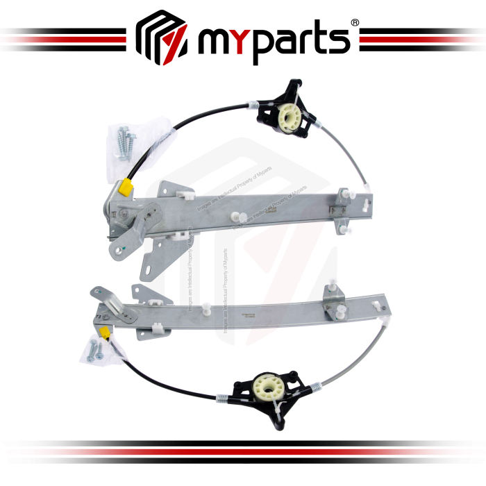 Myparts Fits Mazda 3 1.6 2.0 BM BN 2013~2019 Front (No Motor) Power Electric Window Gear Regulator Door | Set LH Left Side + RH Right Side