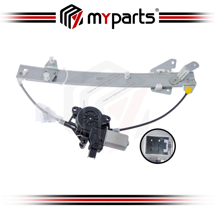Myparts Mazda 3 1.6 2.0 BM BN 2013~2019 Front (2Pins Motor) Power Electric Window Gear Regulator Door | LH Left Hand (Passenger Side)