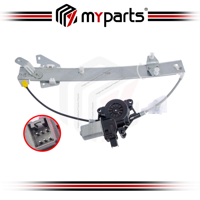 Myparts Mazda 3 1.6 2.0 BM BN 2013~2019 Front (6Pins Motor) Power Electric Window Gear Regulator Door | RH Right Hand (Driver Side)