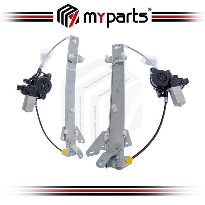Myparts Mazda 3 1.6 2.0 BM BN 2013~2019 Front (With Motor) Power Electric Window Gear Regulator Door | Set LH Left Side + RH Right Side