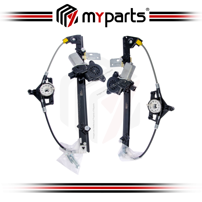 Myparts Fits Mazda 3 1.6 2.0 BM BN 2013~2019 REAR (With Motor) Power Electric Window Gear Regulator Door | Set LH Left Side + RH Right Side