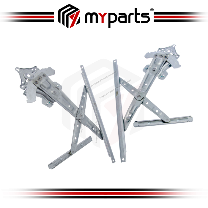 Myparts Fits Mitsubishi Outlander ZK ZL 2015~2023 Rear (No Motor) Power Window Gear Regulator Door | Set LH Left Side + RH Right Side