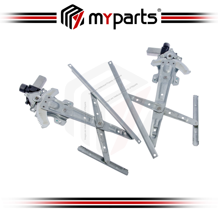 Myparts Mitsubishi Outlander ZK ZL 2015~2023 Rear (With Motor) Power Window Gear Regulator Door | Set LH Left Side + RH Right Side