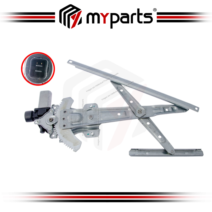 Myparts Mitsubishi Outlander ZK ZL 2015~2023 Rear (With Motor) Power Window Gear Regulator Door | LH Left Hand (Passenger Side)