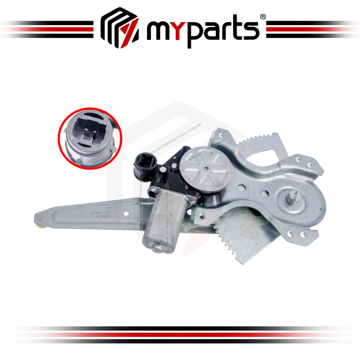 Myparts Fits Toyota Camry ACV30 2002~2006 | REAR (With Motor) Electric Power Window Gear Regulator Door | RH Right Hand (Driver Side)