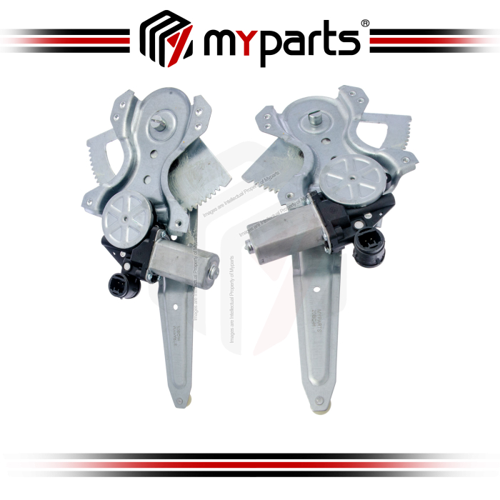 Myparts Fits Toyota Camry ACV30 2002~2006 | REAR (With Motor) Electric Power Window Gear Regulator Door | Set LH Left Hand Side + RH Right Hand Side