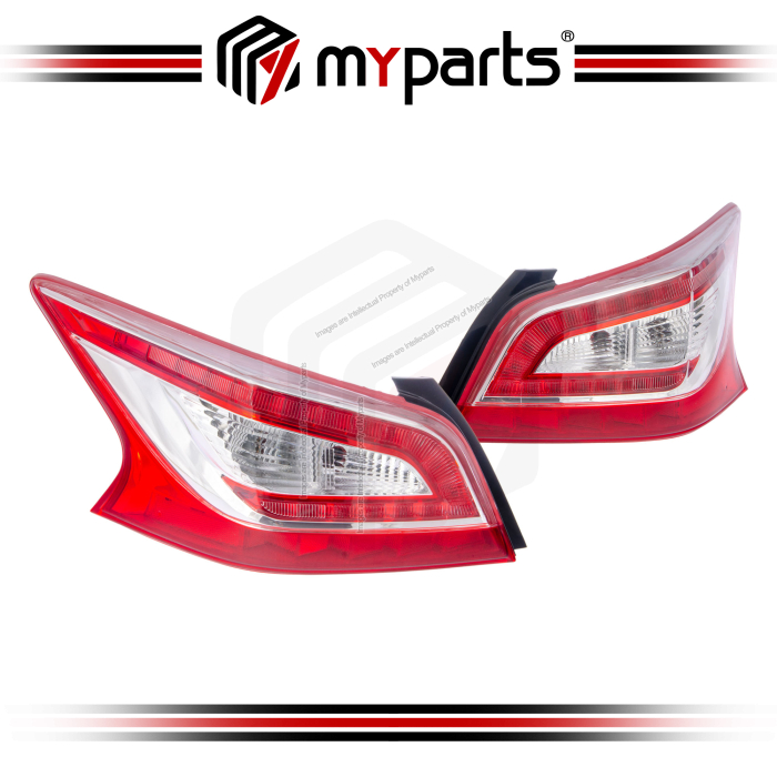 Myparts Fits Nissan Teana L33 Series 2014~2018 | Taillamp Tail Lamp Taillight Tail Light Rear | Set LH Left Hand Side + RH Right Hand Side