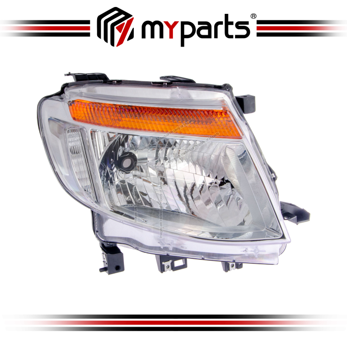 Myparts Fits Ford Ranger PX 2011~2015 Head Lamp Headlamp Head Light Headlight Front (Chrome) | RH Right Hand (Driver Side)