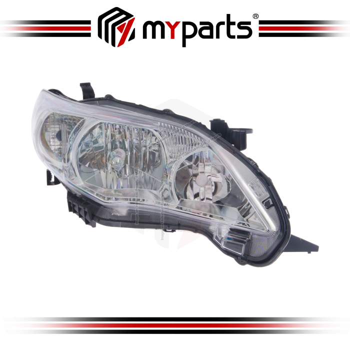 Myparts Fits Toyota Corolla Altis E140 Facelift 2010~2013 (1.8 Halogen) Head Lamp Headlamp Front Head Light Headlight | RH Right Hand (Driver Side)