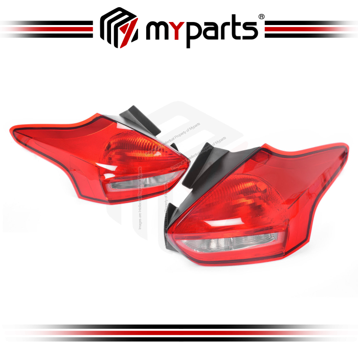 TYC Fits Ford Focus MK3.5 Hatch 2015~2018 (With LED Spec) Taillamp Tail Lamp Taillight Tail Light | Pair LH Left (Passenger) + RH Right (Driver)