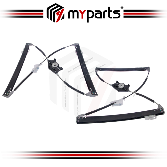Myparts Fits Audi A8 4H 2010~2017 | Rear (No Motor) Electric Power Window Gear Regulator Door | Set LH Left Hand Side + RH Right Hand Side