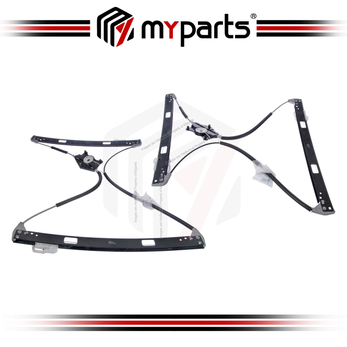 Myparts Fits Audi Q7 4L 2005~2015 | FRONT (No Motor) Power Electric Window Gear Regulator Door | Set LH Left Hand Side + RH Right Hand Side