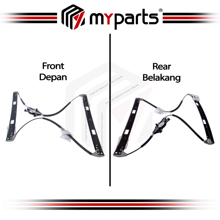Door Window Regulator FRONT OR REAR (Electric No Motor)